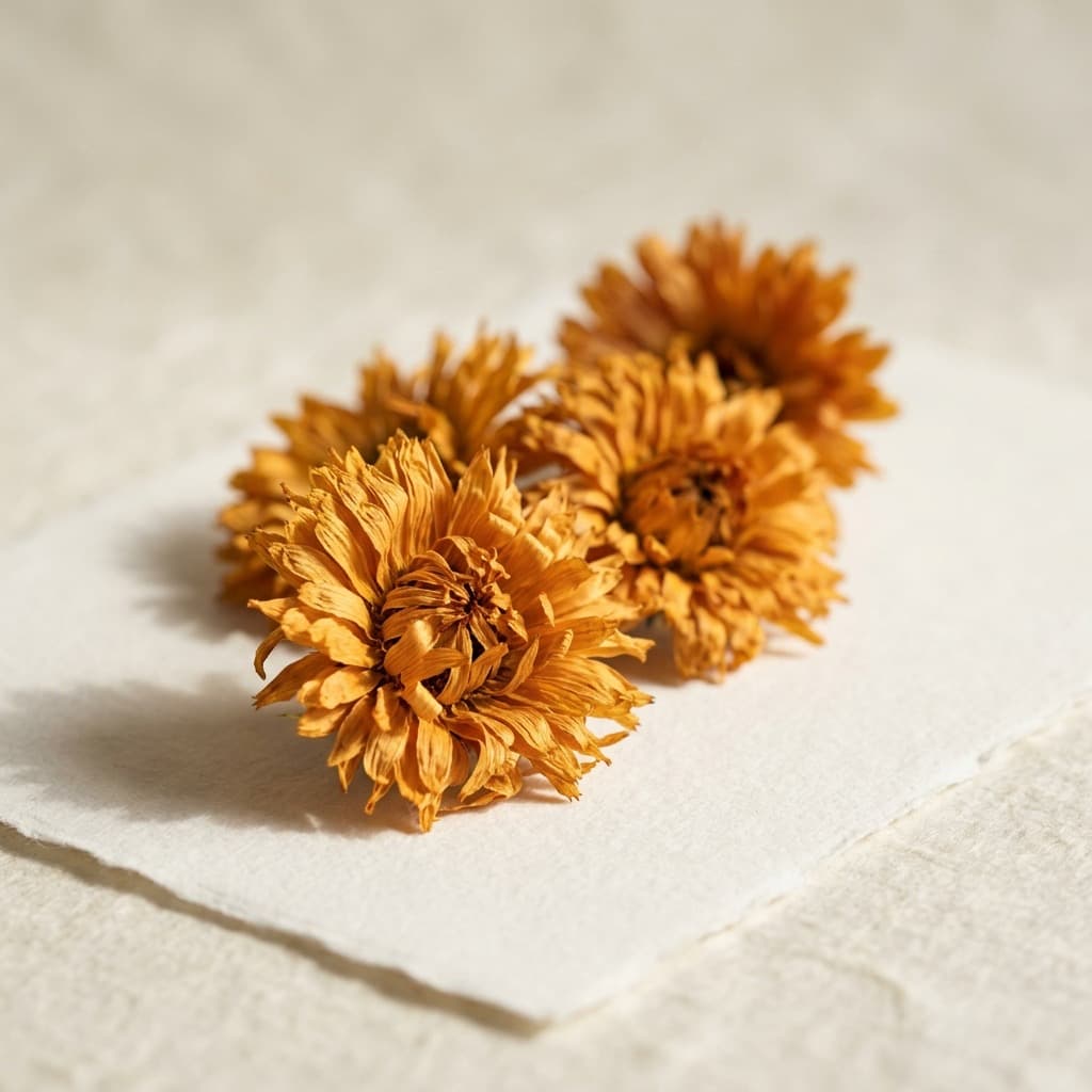 Calendula Flower Extract macro photograph