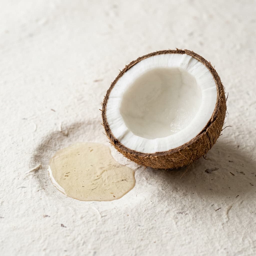 Coconut Oil macro photograph